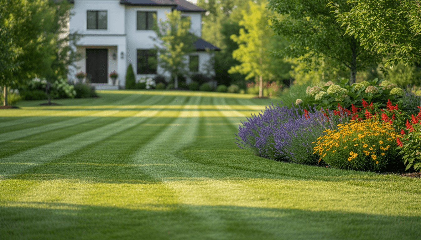 Property cleanup result with fresh beds and clear walkways